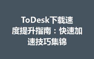 ToDesk下载速度提升指南：快速加速技巧集锦-ToDesk
