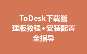 ToDesk下载管理版教程+安装配置全指导-ToDesk
