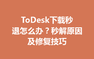 ToDesk下载秒退怎么办？秒解原因及修复技巧-ToDesk