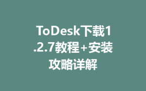 ToDesk下载1.2.7教程+安装攻略详解-ToDesk