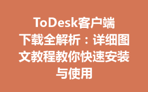 ToDesk客户端下载全解析：详细图文教程教你快速安装与使用-ToDesk