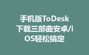 手机版ToDesk下载三部曲安卓/iOS轻松搞定-ToDesk