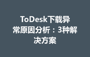 ToDesk下载异常原因分析：3种解决方案-ToDesk