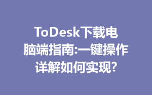 ToDesk下载电脑端指南:一键操作详解如何实现?-ToDesk