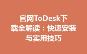 官网ToDesk下载全解读：快速安装与实用技巧-ToDesk