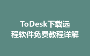 ToDesk下载远程软件免费教程详解-ToDesk