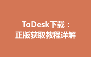ToDesk下载：正版获取教程详解-ToDesk
