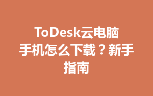 ToDesk云电脑手机怎么下载？新手指南-ToDesk